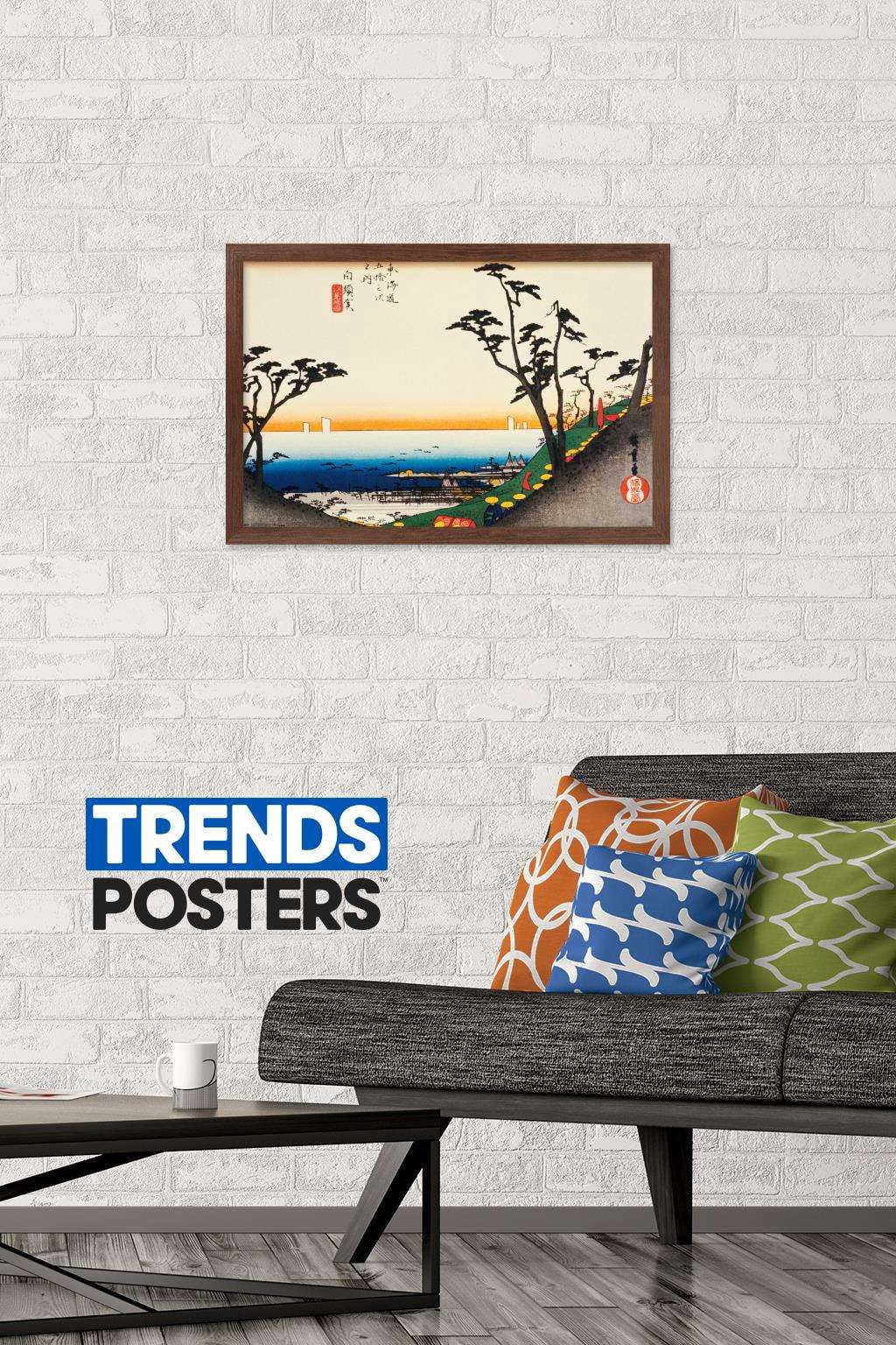 Scenery Of Shirasuka Wall Poster, 14.725" x 22.375", Framed