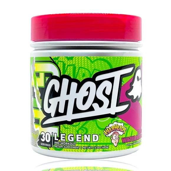 Preentreno Legend Wareheads Sour Watermelon 30 serv Ghost. Ghost GHOSTPRELEGENDWATERMELON
