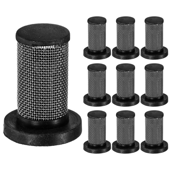 Uxcell 10-Pack Filtros para Boquillas de Pulverización, 8079-PP-50 Filtro de Boquilla de Plástico para Boquilla de Pulverización Teejet [Negro]