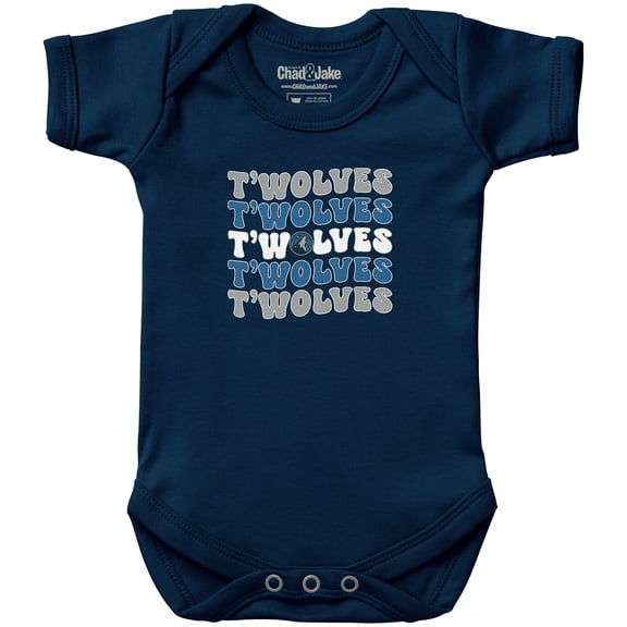 Newborn & Infant Chad & Jake Navy Minnesota Timberwolves Groovy Bodysuit