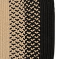 thumbnail image 2 of 6' Beige and Black All Purpose Handcrafted Reversible Round Outdoor Area Throw Rug, 2 of 2