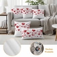 thumbnail image 5 of Valentine's Day Outdoor Waterproof Pillow Covers Set of 2, Abstract Watercolor Falling Red Pink Loves Romantic Heart Pillowcase Decorative Throw Cushion Cases for Patio Garden Couch 26 x 26 Inches, 5 of 9