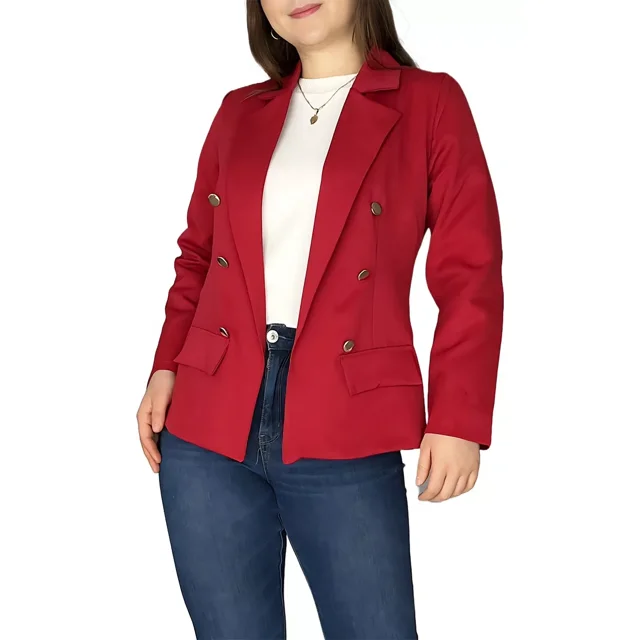 Saco Blazer Dama Casual Elegante Manga Larga Con Forro Suave