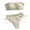 Beige, variant on Women's Starfish Bikini Set Strapless Bandeau Top and Tie Side High Cut Bathing Suit Cute Two Piece Swimsuits Black