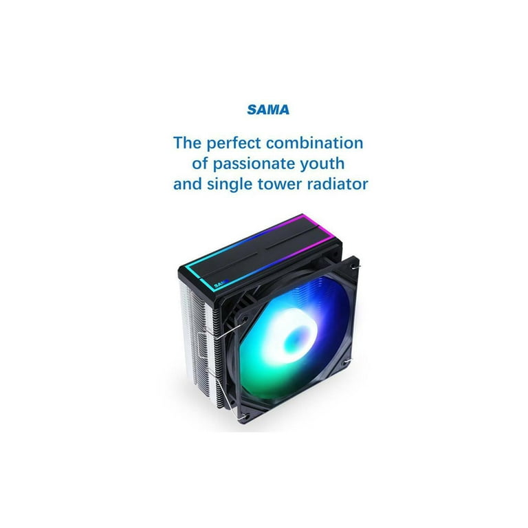 SAMA KA400D RGB CPU Air Cooler with 12cm PWM Fan,4 Copper