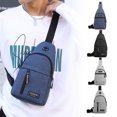 thumbnail image 1 of Men Waterproof Casual Chest Bag Portable One-shoulder Pouch For Outdoor, 1 of 6