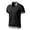 03# Black, variant on IhhxPro Men's Button down Shirt Relaxed Fit Zip-Up Collared Summer Business Casual Cotton Short Sleeve Office Travel Golf S-3XL