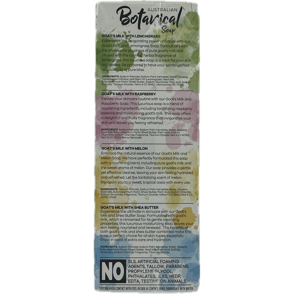 Australian Botanical Goats Milk, Pure Plant Oil Soaps, Variety (8 Count)