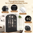 thumbnail image 5 of Blotout Arched Armoire Wardrobe Closet with LED Light & Glass Doors, 78" Tall 3 Door Armoire Closet with 4 Drawers & 5 Storage Shelves, Large Bedroom Storage Clothes Organizer with Hanging Rod, 5 of 10