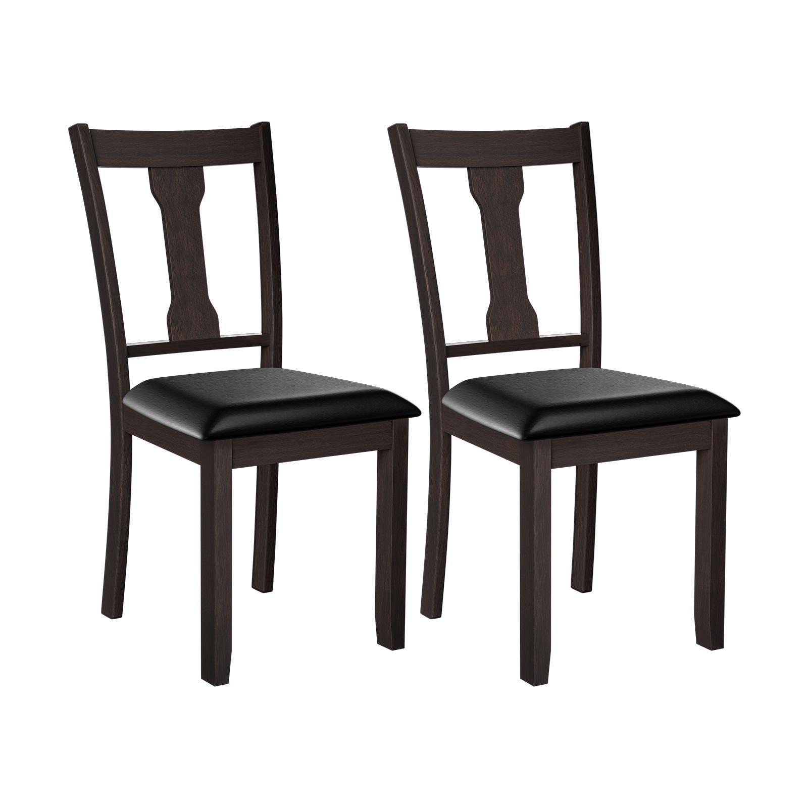 Giantex Set of 2 Dining Chairs, Upholstered High Back Kitchen Chairs w