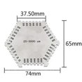 thumbnail image 2 of High Precision Stainless Steel Hexagon Wet Film Comb Instrument Stainless Steel Wet Diaphragm Thick, 2 of 5