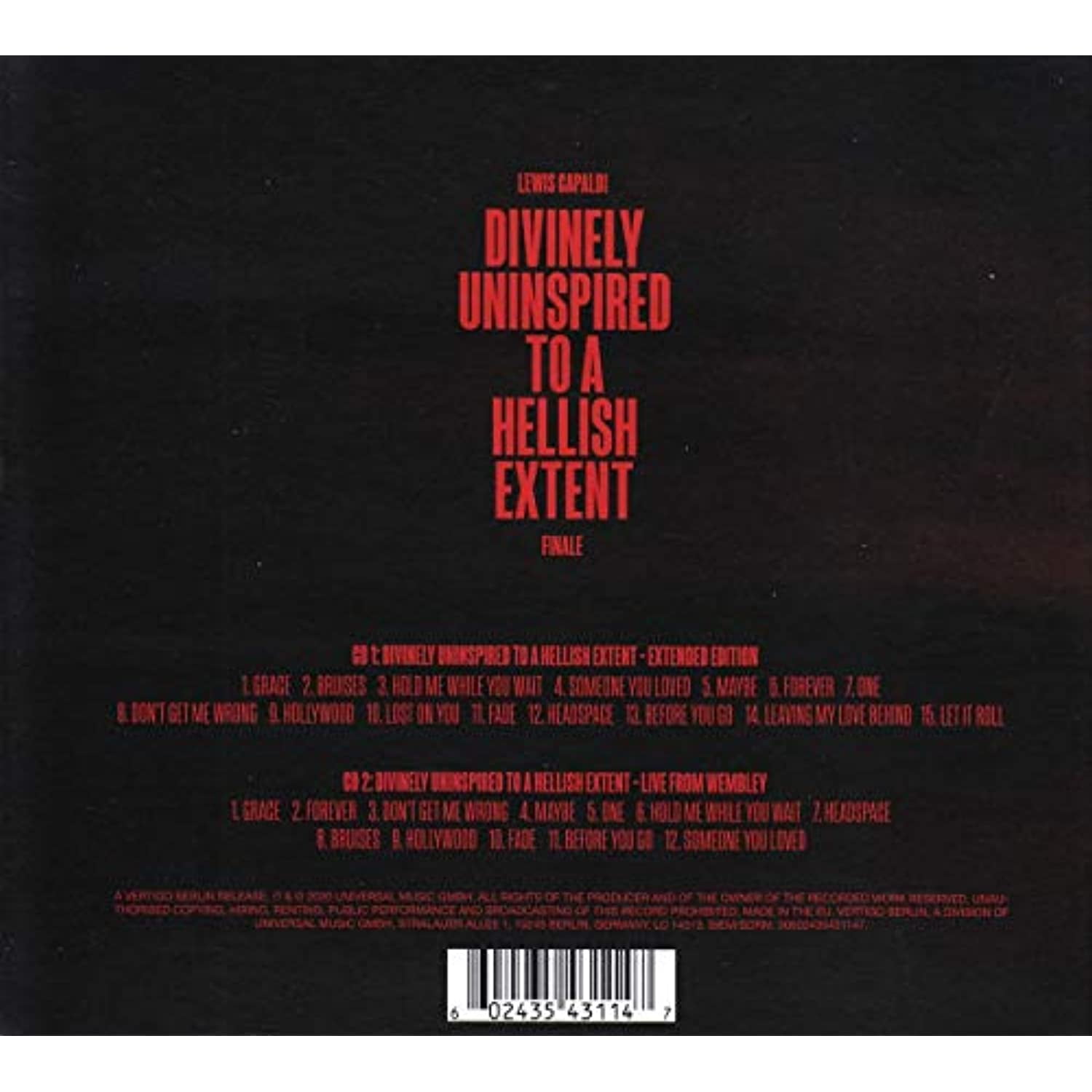 Lewis Capaldi - Divinely Uninspired To A Hellish Extent