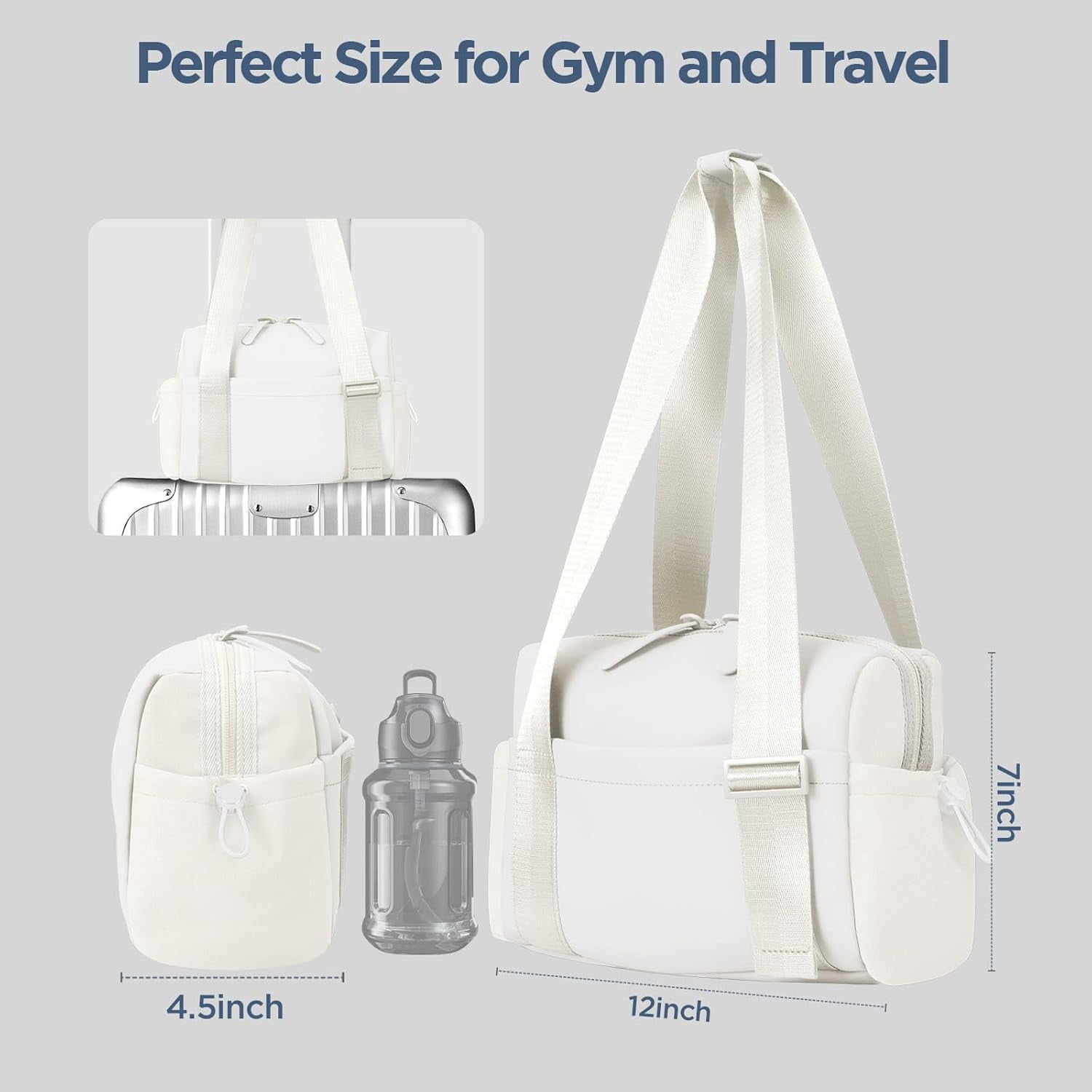 Bag for Women Girls Small Gym Tote Bag with Wet Compartment Waterproof Travel Duffle Bag Cute Workout Sport Bag