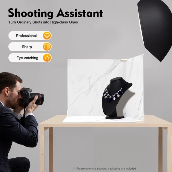 Shooting Backdrops, 3PCS Photo Backdrop Boards For Desktop Shooting Or Videography
