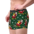 thumbnail image 2 of Yiaed Vintage Santa Skiing Green Plaid Print Men's Soft Cotton Boxer Shorts Breathable Boxers Underwear Moisture-Wicking Underwear Stretch Boxer Briefs for Man-Small, 2 of 5