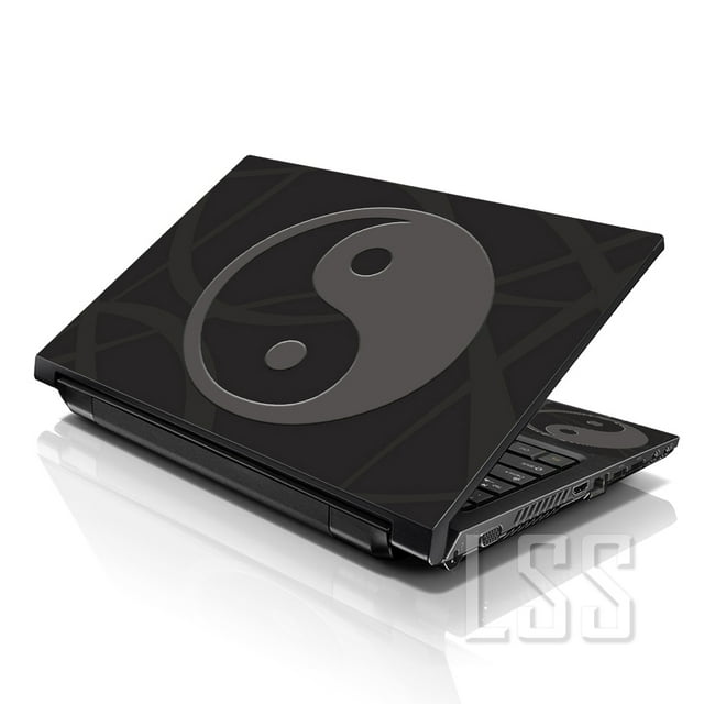 LSS Laptop Skin Sticker Decal Ying Yang Pattern Fits 13" to 16" Laptops