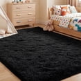 thumbnail image 3 of Lalado 8ft x 10ft Area Rug, Soft Fluffy Indoor Shag Area Rugs for Living Room Bedroom Decor Carpet, Black, 3 of 11