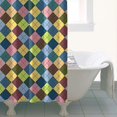 thumbnail image 4 of Multi Color Diamond Checkerboard Checkered Pattern Shower Curtain 36"x72" ,Bathroom Decorative Shower Curtains Set with 12 Hooks,Modern Waterproof Washable Shower Curtain, 4 of 6