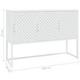 thumbnail image 4 of vidaXL Sideboard White 105x35x75 cm Steel 1 Shelf, 4 of 5
