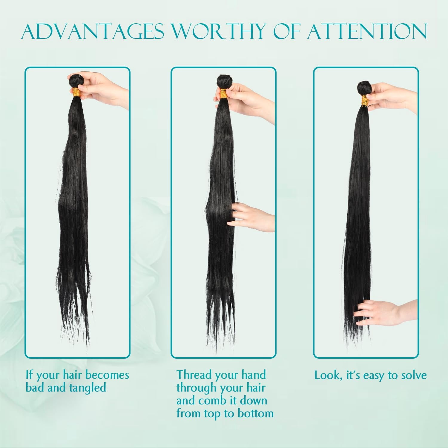 Brazilian Straight Hair  Human Hair Texture Protein Filament 30 30 Inch Long Straight Bundle Sew In Weave 2   Real Soft Hair Extensions,  Black