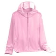 thumbnail image 2 of Women's Jackets Plus Size 4X Under $15 with Hood Summer Reflective Solid Color Breathable Hooded Sunscreen Clothing, 2 of 3