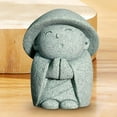 thumbnail image 4 of 6x Estatuilla De Monje Japonés, Miniestatua De Mascota De Té Para Gabinete, Oficina, Estantería Con Sombrero, 4 of 9