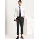 thumbnail image 3 of Pantalones de vestir recortados pahombre Pantalones lisos al tobillo con frente plano Negro 30, 3 of 6
