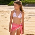 thumbnail image 4 of Lullu Girls Floral Halter Bikini Swimsuit with Cover up Bathing Suit, 3-Piece, Sizes 7-12, 4 of 8