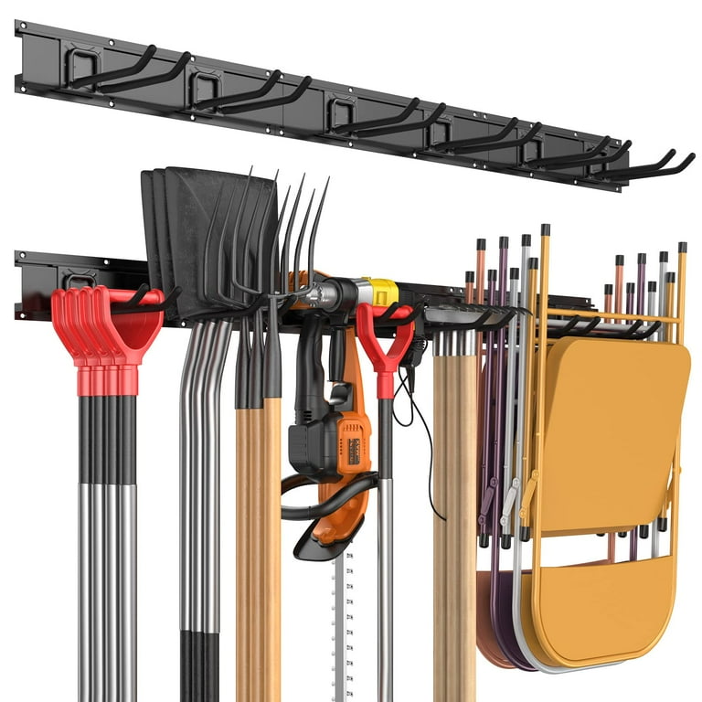 Garage Rake And Shovel Organizer