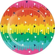 Fiesta Fun Round Paper Dessert Plates 24 Count for 24 Guests