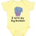 thumbnail image 3 of Inktastic I Love My Big Brother Elephant Blue Pink Girls Baby Bodysuit, 3 of 5