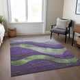thumbnail image 6 of Addison Rugs Chantille Indoor/Outdoor Transitional Swirls Purple Machine Washable Rectangle Rug, 8' x 10', 6 of 8
