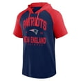 thumbnail image 2 of Men's Logo Athletic Navy New England Patriots Prime Hoodie T-Shirt, 2 of 3