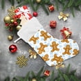 thumbnail image 6 of Coolnut Gingerbread Men Christmas Christmas Stockings Winter Christmas Presonalized Large Stocking Sock, Set of 1 Xmas Party Winter Decor Candy Bag Family Holiday Gift, 17.7 Inch, 6 of 7