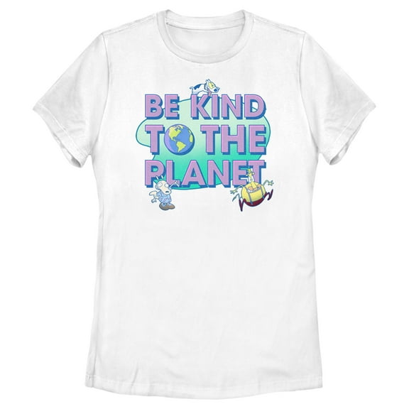 Women's Rocko's Modern Life Kind to the Planet  Graphic Tee White Medium