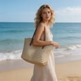 thumbnail image 4 of Large Casual Rope-woven Tote Bag for Women, Spacious Beach and Travel Carryall with Adjustable Shoulder Strap, Ideal for Daily Commute and Weekend Getaways, 4 of 5