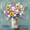 thumbnail image 2 of Reynolds, Jade 12x12 White Modern Wood Framed Museum Art Print Titled - Mixed Pastel Bouquet I, 2 of 4