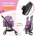 thumbnail image 2 of BestPet 3-in-1Pet Stroller Premium Multifunction Dog Cat with Detachable Carrier &Cup Holder,Purple, 4 Wheels, 2 of 7