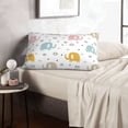 thumbnail image 5 of Plush Throw Pillow Covers, Little Elephant Pillow Cases with Invisible Zipper, Breathable Microfiber Pillow Cases Standard Size for Sleeping Bedroom Sofa Living Room 16x24, 5 of 5