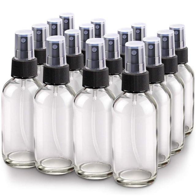 Botella de aerosol Wedama Fine Mist Glass de 120 ml (paquete de 16, transparente)