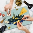 thumbnail image 4 of NYC Cutting Board, Modernistic Metropolitan City Skyline New York Night Skyscrapers Theme Empire State, Decorative Tempered Glass Cutting and Serving Board, in 3 Sizes, by Ambesonne, 4 of 5