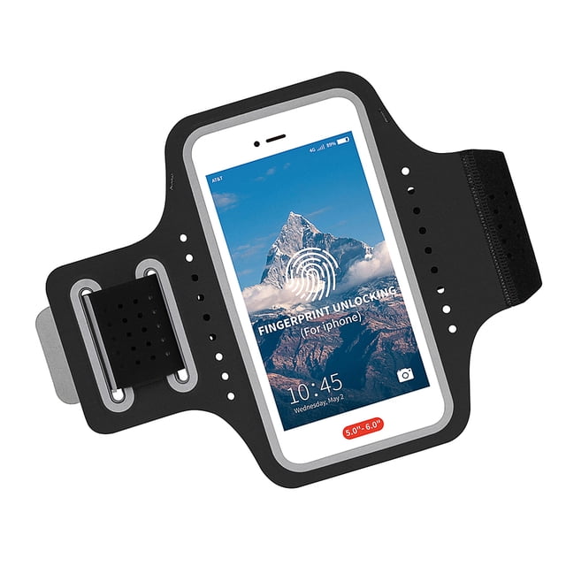 OULII Brassard de Sport Résistant à l'Eau pour Téléphone avec Couverture Tactile Transparente