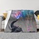 thumbnail image 1 of Balery Elephant Fireworks Celebration Manta de Franela con Dibujo, Lujo Ultra Suave y Cálido, Antipelusa y Resistente a las Arrugas para Cama, Sofá, Camping -60"x50", 1 of 6