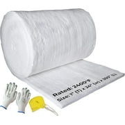 Simond Store Ceramic Fiber Insulation Roll, 2400F - 1"X24"X25', High Density Fireproof Insulation Blanket for Forge