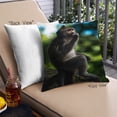 thumbnail image 1 of Ahgly Company Animals Monkey Outdoor Throw Pillow, 18 inch by 18 inch, 1 of 6
