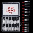thumbnail image 2 of 120pcs/box Clear Transparent Seamless Fake Nails Full Coverage False Nails Tips Short T-shaped Full Sticker For Nails Manicures, 2 of 5