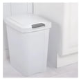 thumbnail image 6 of 7.5 Gallon White Wastebasket with Touch-Open Lid: Ideal Office Trash Can, Under Sink Trash Can, Or Garbage Can with Lid for Kitchen, Bathroom, Mudroom, 6 of 7