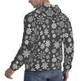 thumbnail image 6 of Fotbe Men's Hoodie with simple white Snowflake Pattern - Kangaroo Pocket Pullover Hooded Sweatshirt, Perfect for Daily Wear, Travel, and Home-4X-Large, 6 of 7