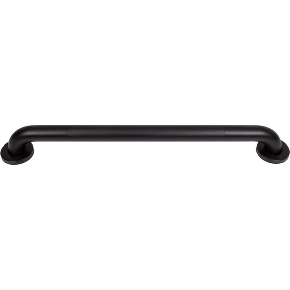 Knurled Grab Bar, 24 Inches, 1-1/2" Diameter, 1-1/2" Wall Clearance, Concealed Screws, Matte Black by Stone Harbor Hardware