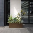 thumbnail image 5 of Wallowa Metallic Heavy Long and Large Outdoor/Indoor Planter Box 38Lx15Wx15H inches, 40lb Espresso, 5 of 6